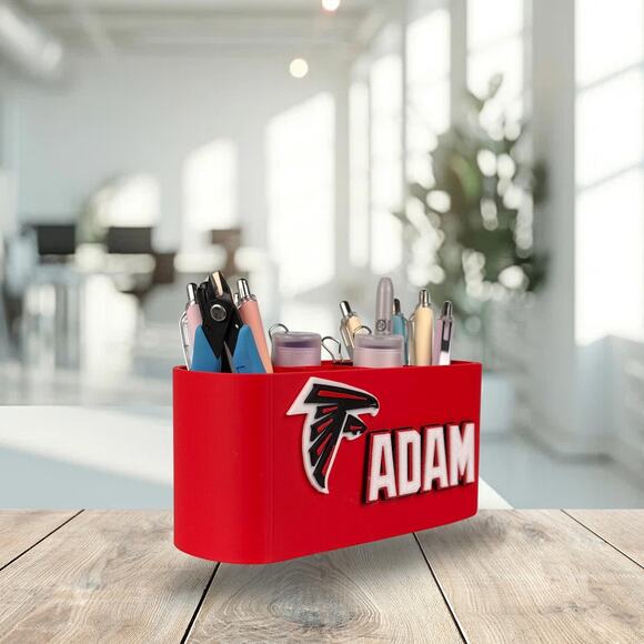 Personalized Falcons Desk Organizer, Custom Falcons Gifts, Gift for Teacher - Picture 6 of 10